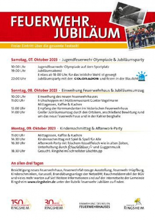 FEUERWEHR JUBILUM RINGSHEIM
